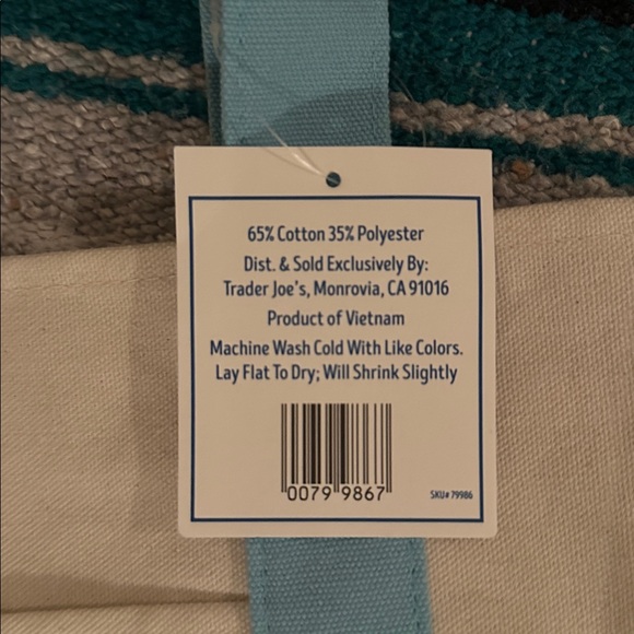 Trader Joe's *NWT* Mini Pastel Canvas Tote Bags, Bundle of 2 - Picture 9 of 11